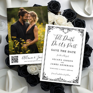 Till Death Do Us Part Wedding Photo Save the Date