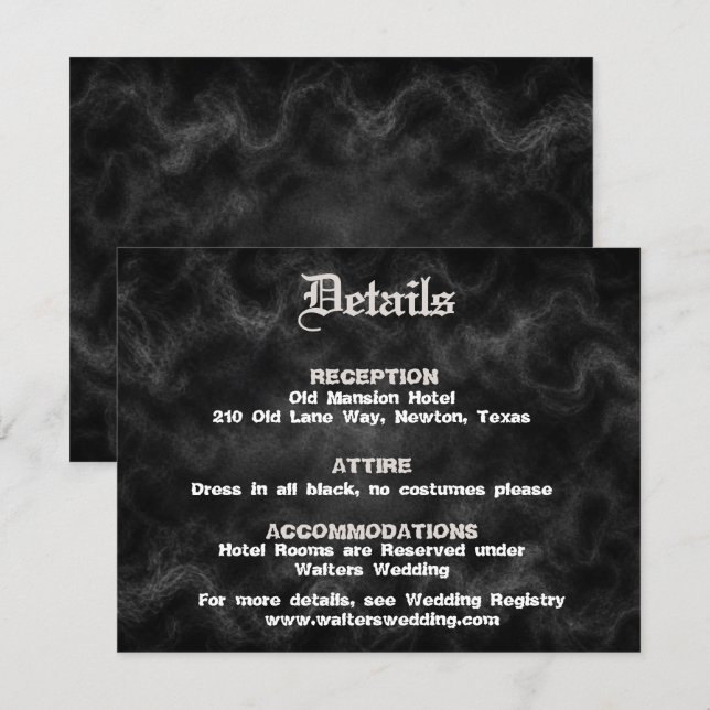 Till Death Do Us Part Wedding Rsvp Invitation (Front/Back)