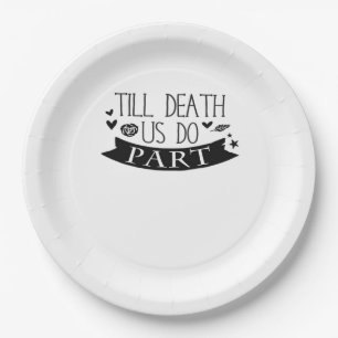 Till Death Do Us Part Wedding Vows Classic Paper Plate
