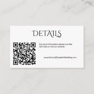 Till Death Do Us Part  Wedding Website Qr Code Enclosure Card