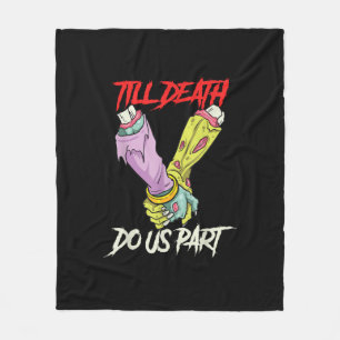 Till Death Do Us Part Zombie Hands Death Pastel Go Fleece Blanket