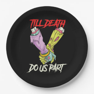 Till Death Do Us Part Zombie Hands Death Pastel Go Paper Plate