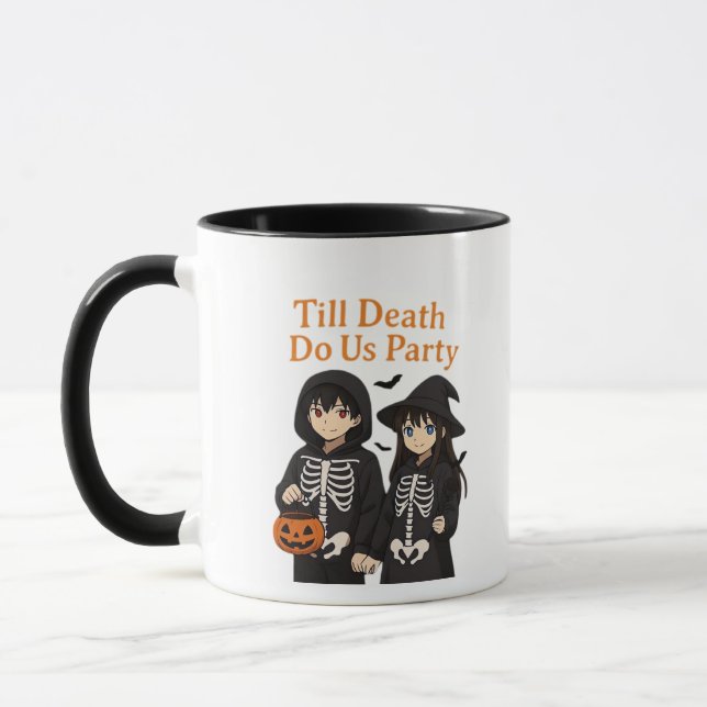 Till Death Do Us Party – Anime Halloween Couple Cl Mug (Left)