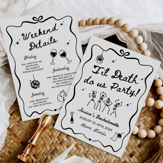 Till Death Do Us Party Bachelorette Weekend Invitation (Creator Uploaded)