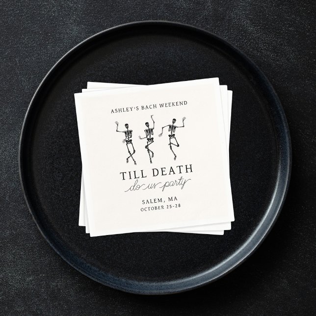 Till Death Do Us Party Bachelorette Weekend Napkin (Creator Uploaded)