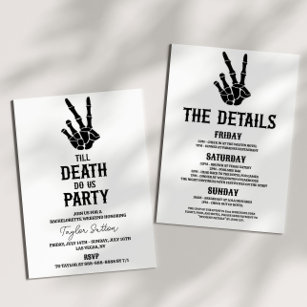 Till Death Do Us Party Bachelorette Weekend Party Invitation
