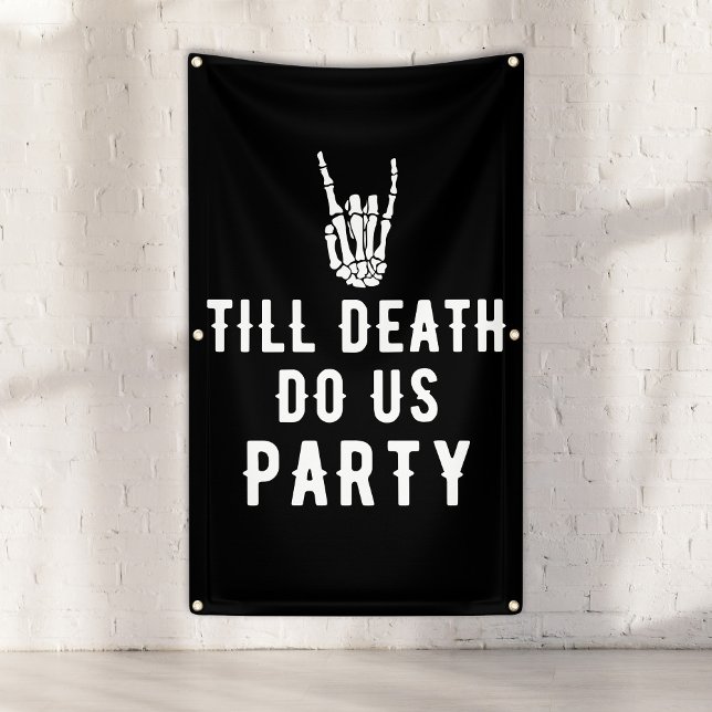 Till Death Do Us Party Black Tall Skeleton Party Banner (Till Death Do Us Party Black Tall Skeleton Party Banner
)