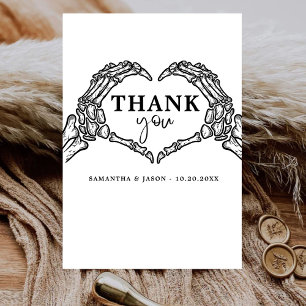 Till Death Do Us Party Gothic Halloween wedding Thank You Card