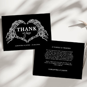 Till Death Do Us Party Gothic Halloween wedding Thank You Card