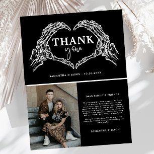 Till Death Do Us Party Gothic wedding Photo Thank You Card