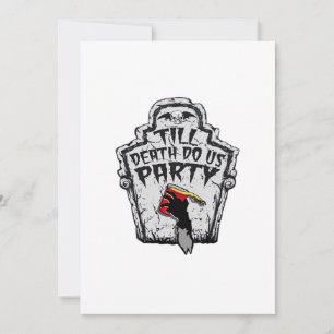 Till Death Do Us Party Halloween Classic Style Holiday Card
