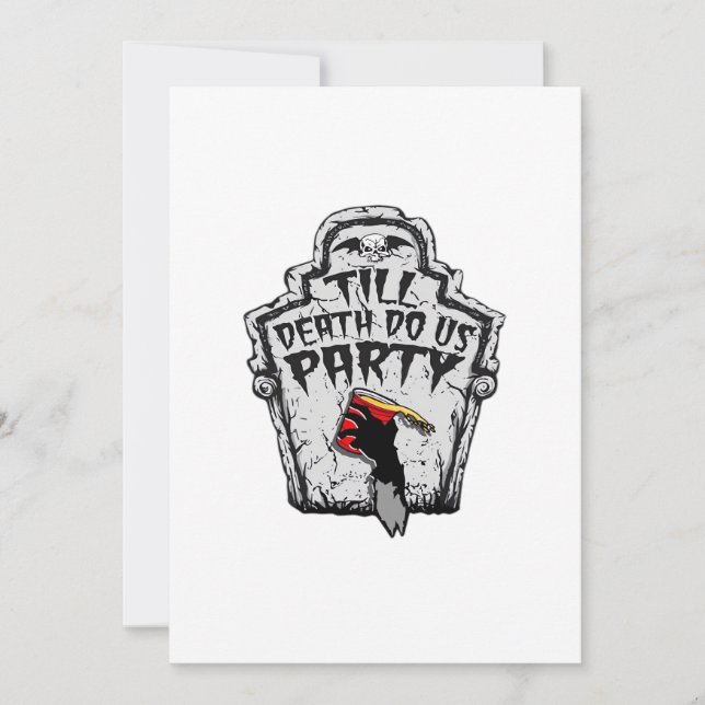 Till Death Do Us Party Halloween Classic Style Holiday Card (Front)