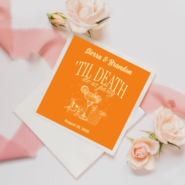 Till Death Do Us Party Personalised Wedding Napkin (Creator Uploaded)