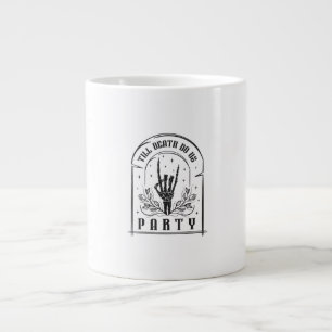 Till Death Do Us Party Retro Bachelorette Design Large Coffee Mug