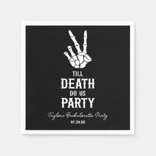 Till Death Do Us Party Skeleton Bachelorette Party Napkin