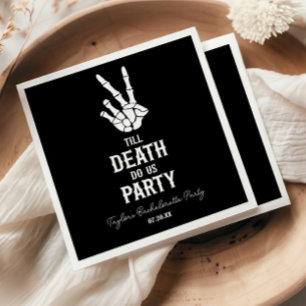 Till Death Do Us Party Skeleton Bachelorette Party Napkin