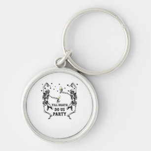 Till Death Do Us Party Skeleton Bridesmaid Theme Key Ring