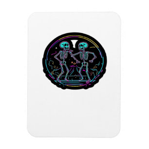 Till Death Do Us Party Skeleton Dance Classic Look Magnet