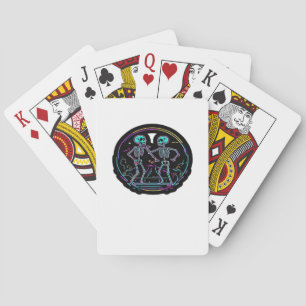 Till Death Do Us Party Skeleton Dance Classic Look Playing Cards