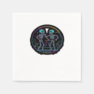 Till Death Do Us Party Skeleton Dance Party Classi Napkin