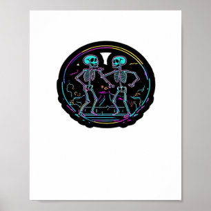 Till Death Do Us Party Skeleton Dance Party Classi Poster
