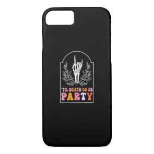 Till Death Do Us Party Skeleton Retro Groovy Bache Case-Mate iPhone Case