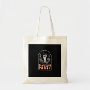 Till Death Do Us Party Skeleton Retro Groovy Bache Tote Bag