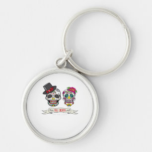 Till Death Do Us Skull Wedding Bride And Groom Pri Key Ring