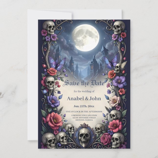 Till Death & Moonlight Bind Us. Save The Date (Front)