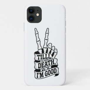 Till Death Peace Hand Skeleton Case-Mate iPhone Case