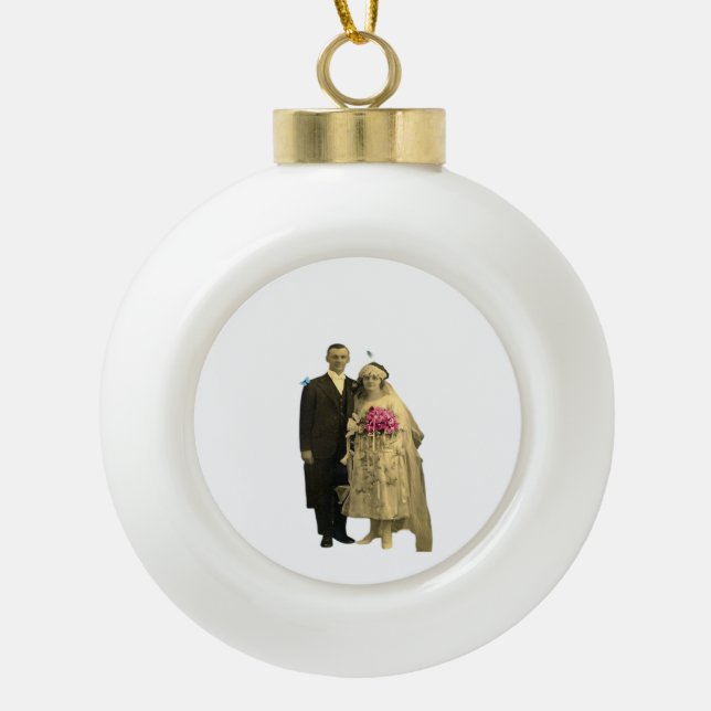 Till Death Us Do Part Classic Meme Ceramic Ball Christmas Ornament (Front)
