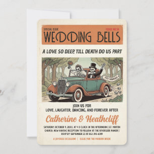 Till Death Wedding Bells Gazette Invitation