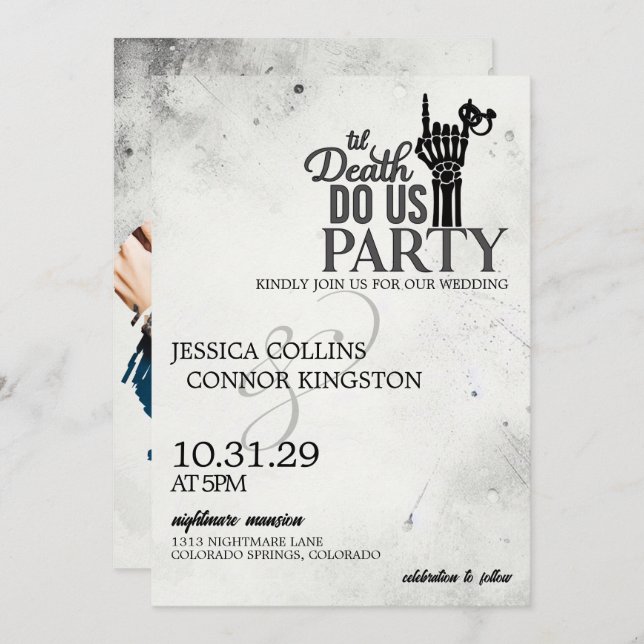 Till Death Wedding Invitation (Front/Back)