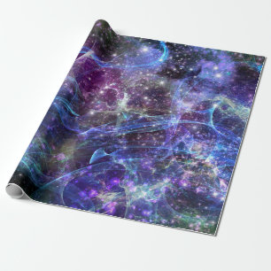 till the end of time, galactic space scape : wrapping paper