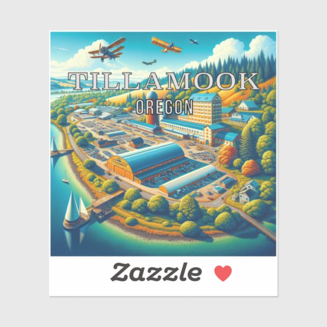 Tillamook Oregon 3 Inch Vinyl Sticker (Sheet)