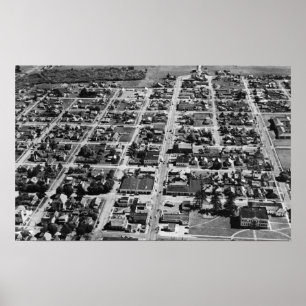 Tillamook, Oregon Aerial View Photograph Poster
