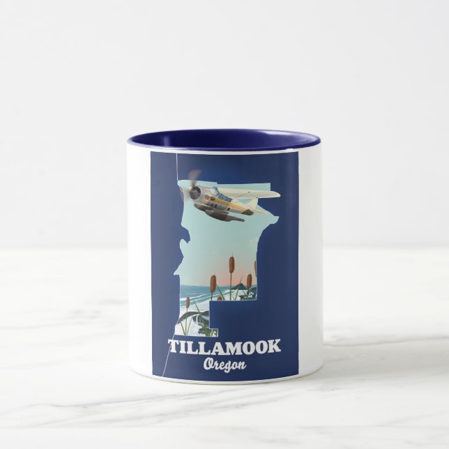 Tillamook Oregon Travel map Mug (Center)