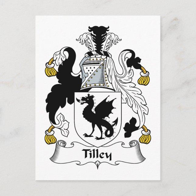 Tilley Family Crest Postcard (Front)