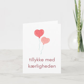 Tillykke med kærligheden, Danish wedding Card