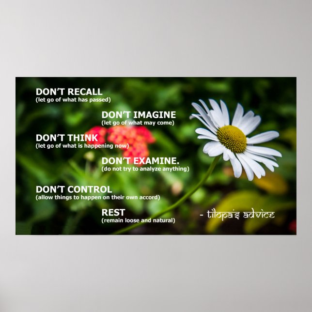 Tilopa's Advice Poster (Front)