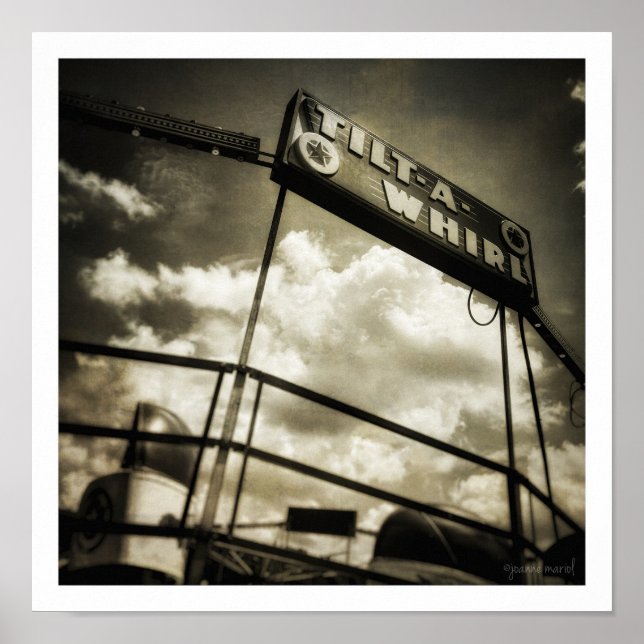 Tilt-a-Whirl Square Poster (Front)