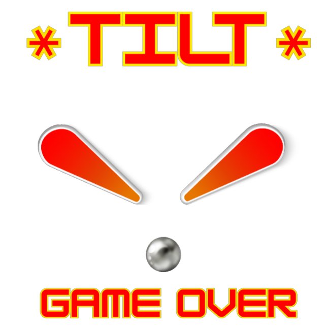 Tilt Game Over Pinball T-Shirt (Creator Uploaded)