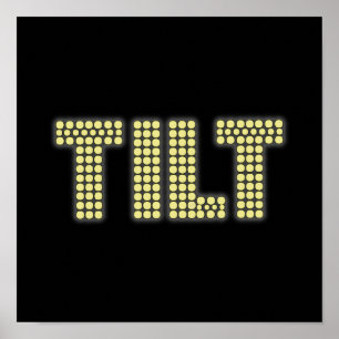 TILT Pinball Poster #7 Minimalist Design