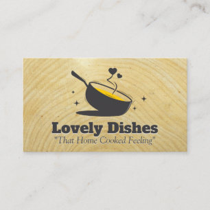 Tilted Cooked Pan   Culinary   Restaurant Business Card