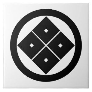 Tilted four-square-eyes in a circle tile