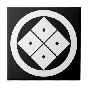 Tilted four-square-eyes in circle tile