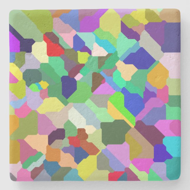 Tilted Tile Limestone Coaster (Front)