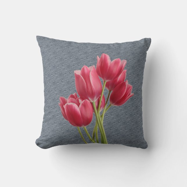Tilting Tulips Cushion (Front)