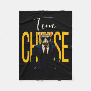 Tim Cheese - Funny Secret Agent Mouse Brainrot Kid Fleece Blanket