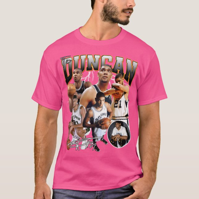 Tim Duncan The Big Fundamental Basketball Legend S T-Shirt (Front)